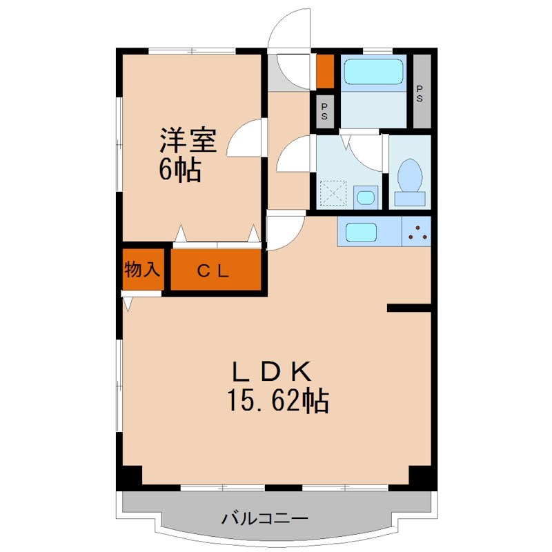 常陸ハイツ 101号室 間取り
