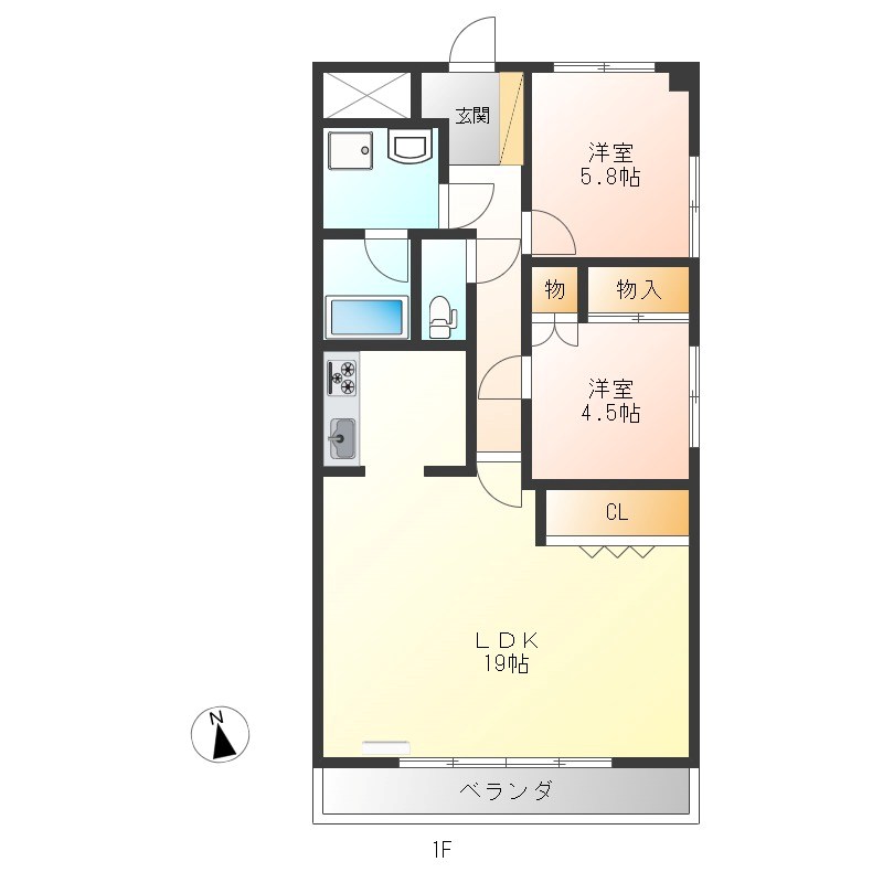 ネオニシキ 801号室 間取り