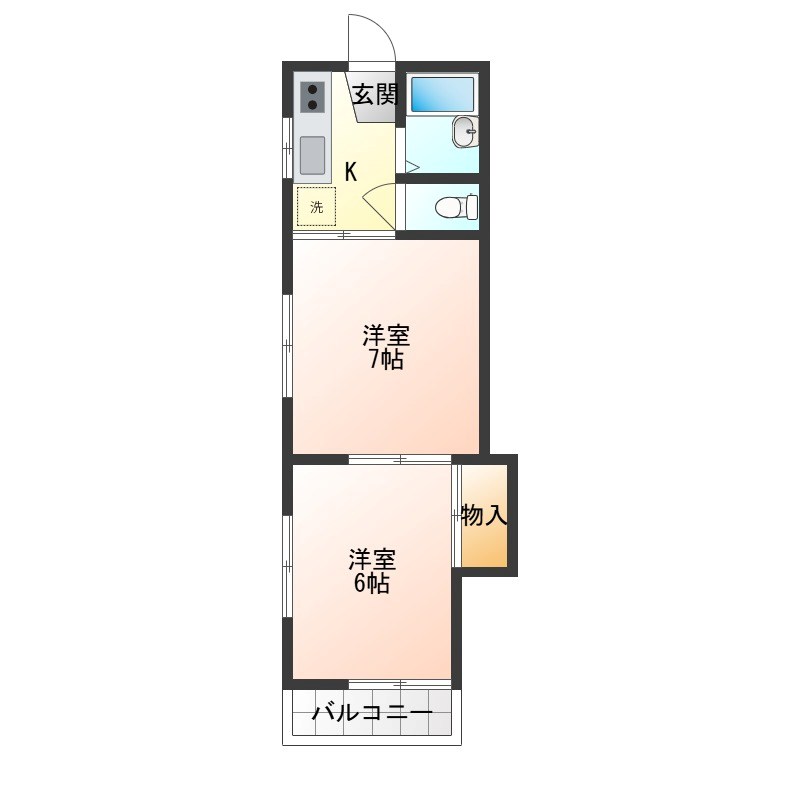 ハッピーハイツ山埼 間取り図