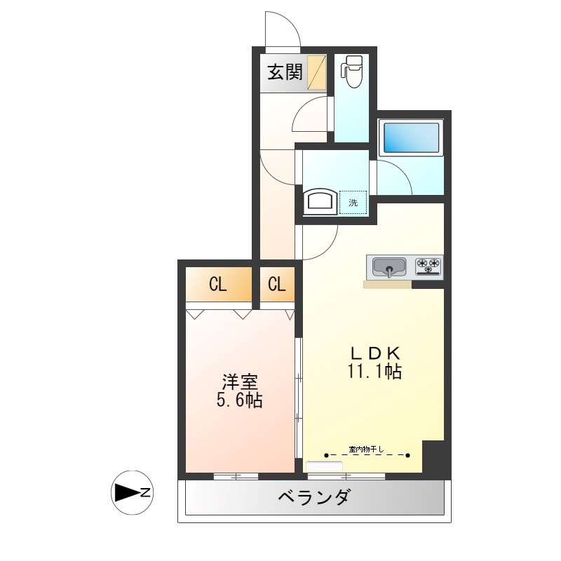 サンモールF.K.D 902号室 間取り