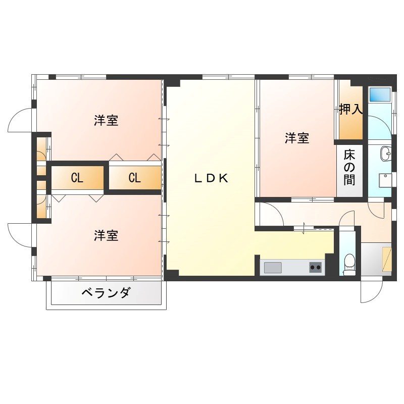 ツルオカハイツ  間取り