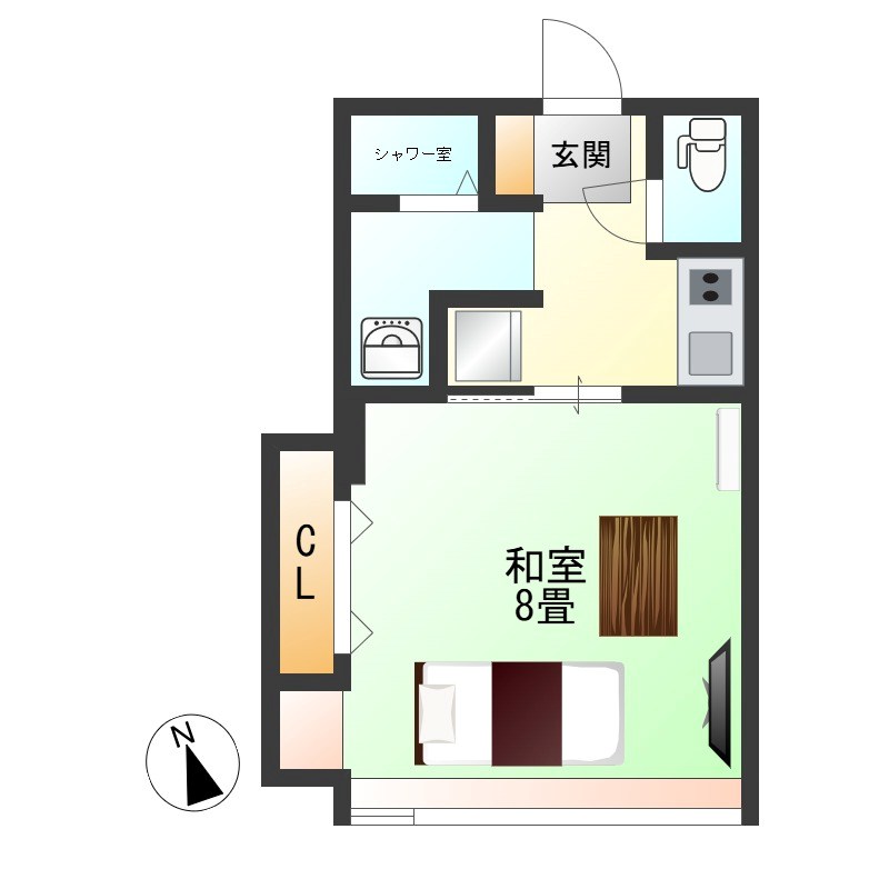 ウィスタリアA 2号室 間取り