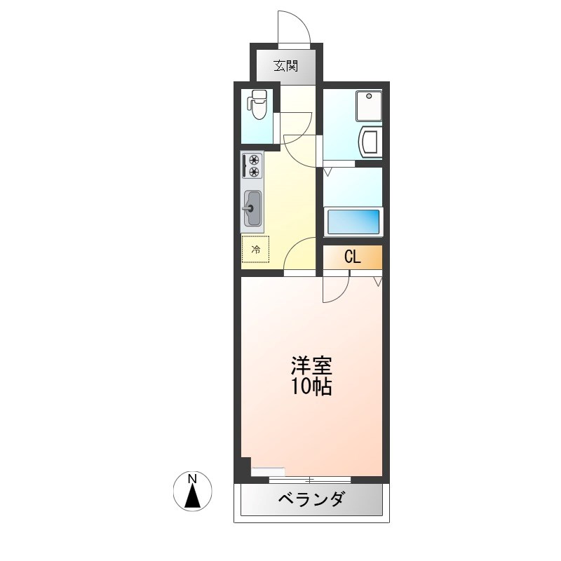 スカールFUJI 303号室 間取り