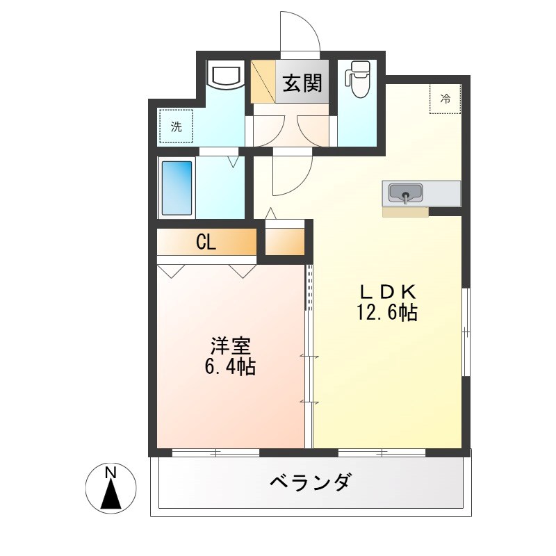 サン・スマ・エステージⅠ 301号室 間取り