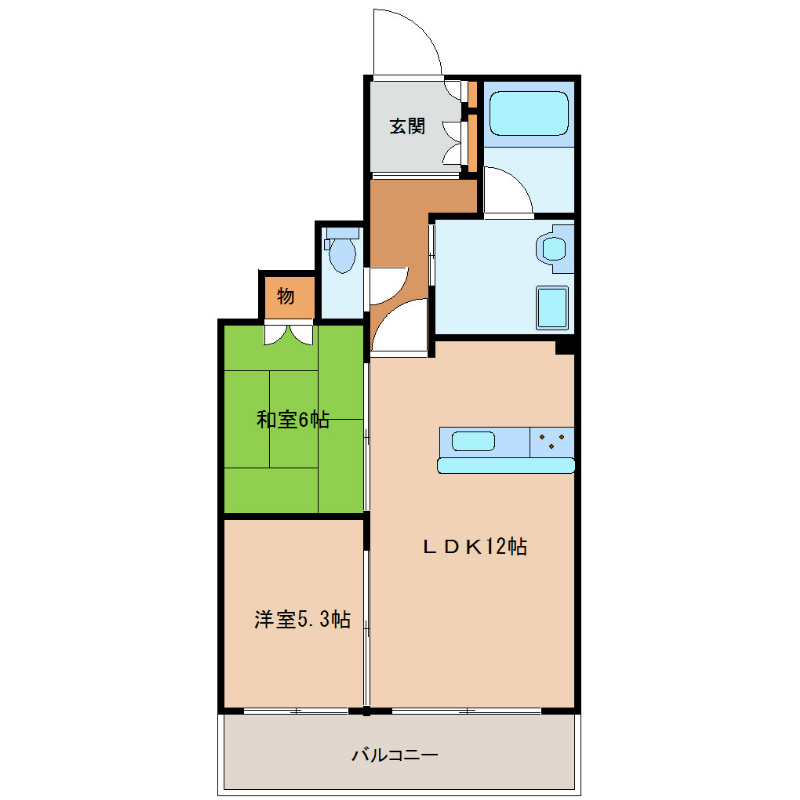 オヴェスト宇都宮ザ・タワー 1102号室 間取り