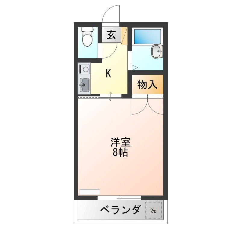 峰ヶ丘ハイツ 403号室 間取り