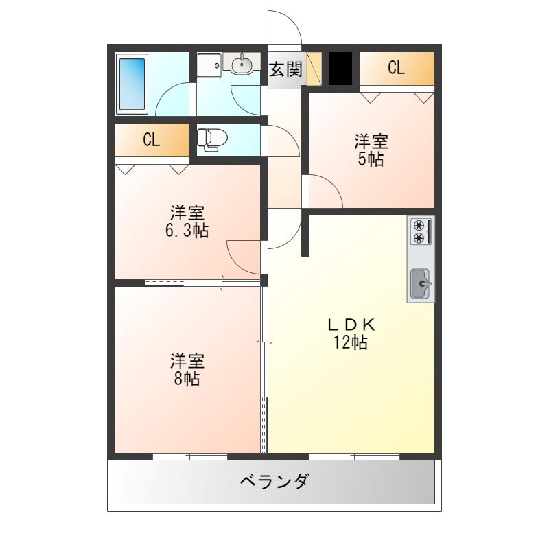 ディープインフォレスト２ 602号室 間取り