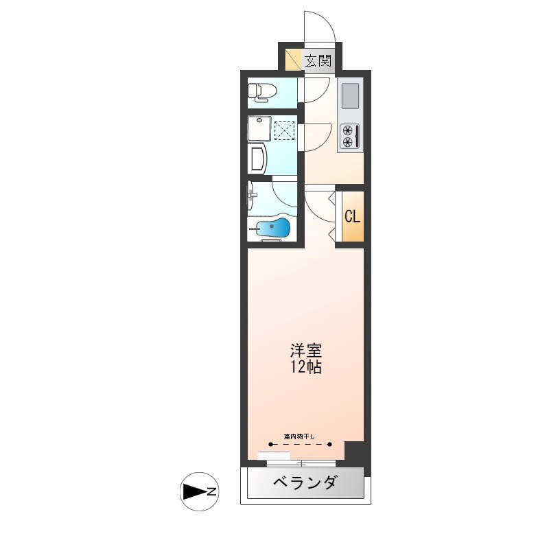 サンライズ宇都宮 403号室 間取り