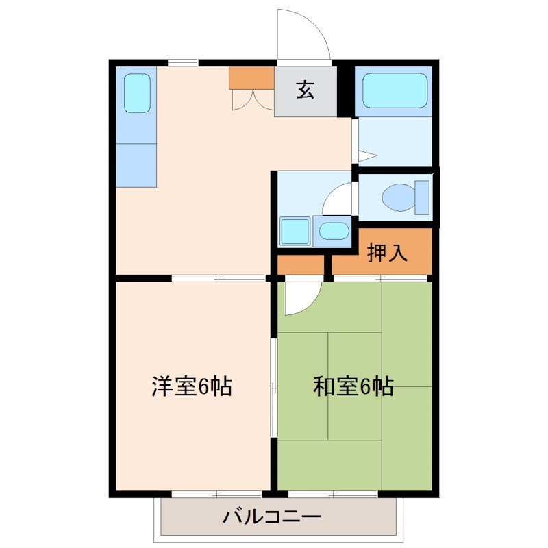 ファミリータウンみずほの　A棟 203号室 間取り