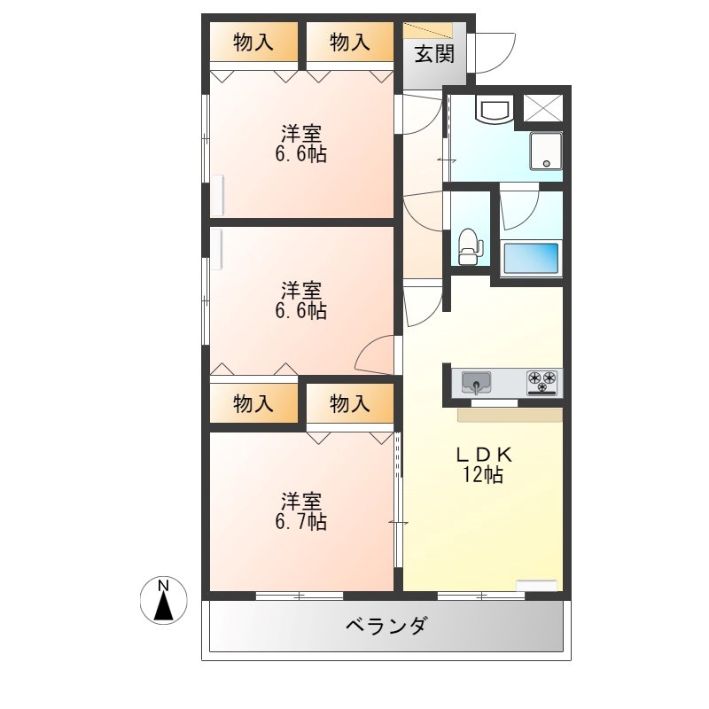 レジデンス松峰 305号室 間取り