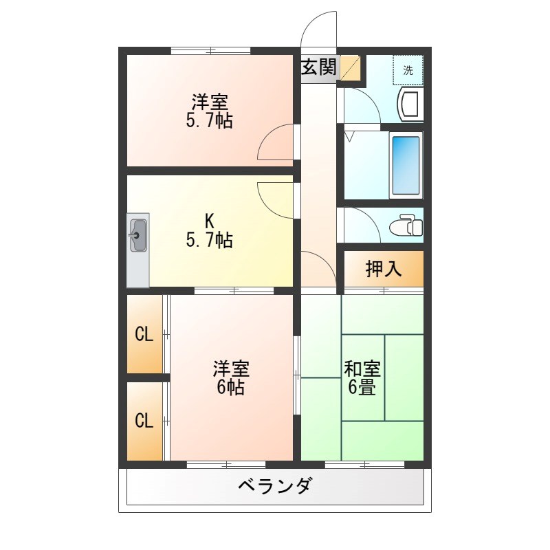 ベルフォーレA棟 403号室 間取り