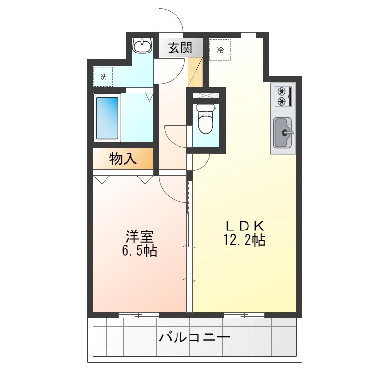 アルトカッシーナ 602号室 間取り