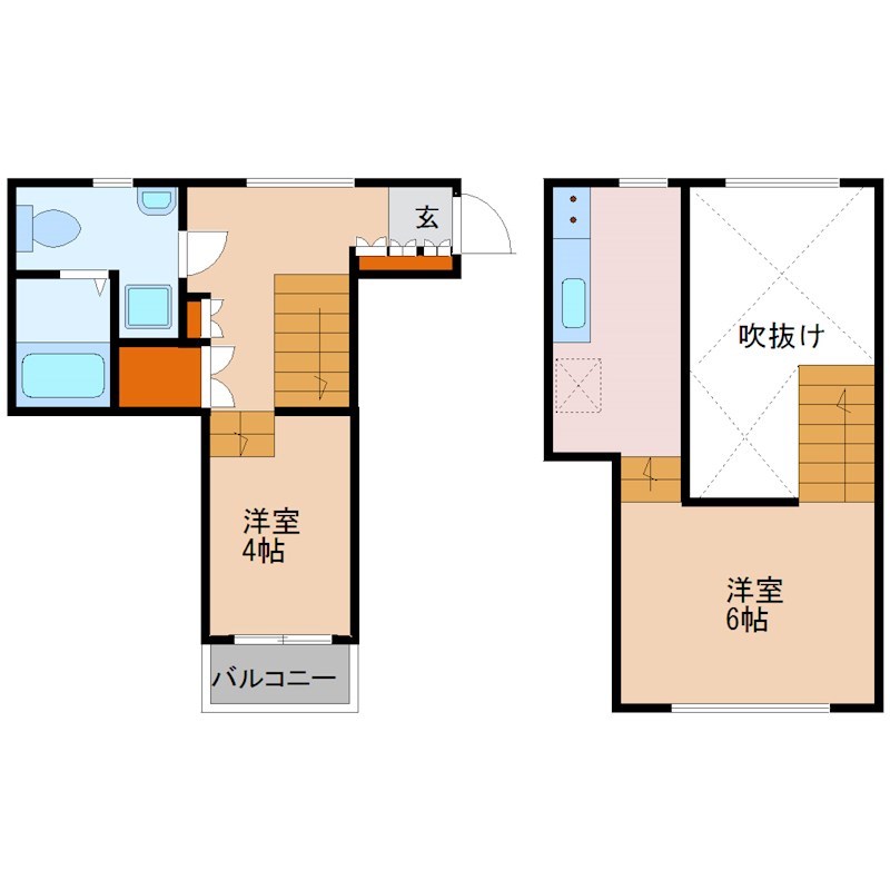 K-FLATS C号室 間取り