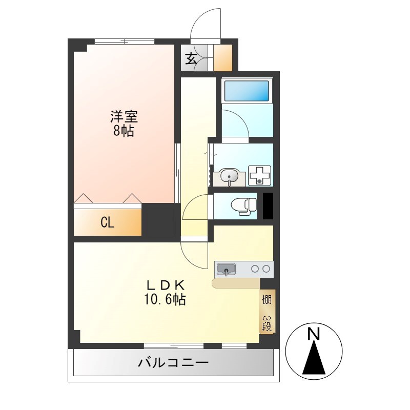 NARABU弐番館 201号室 間取り