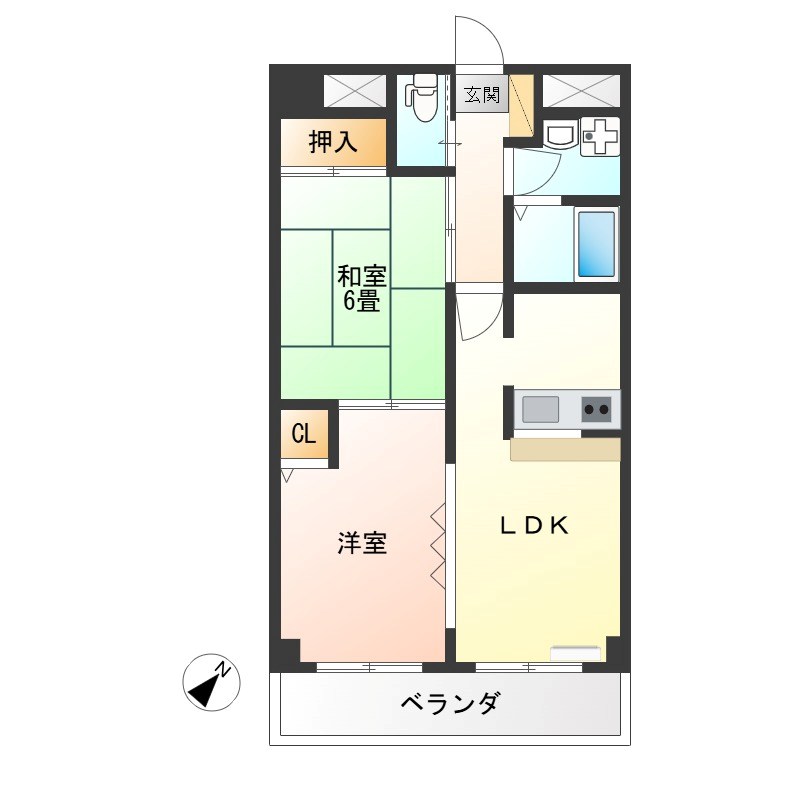 優泰佳ガーデンコート B-403号室 間取り
