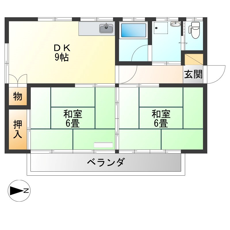第二橋本マンション 201号室 間取り