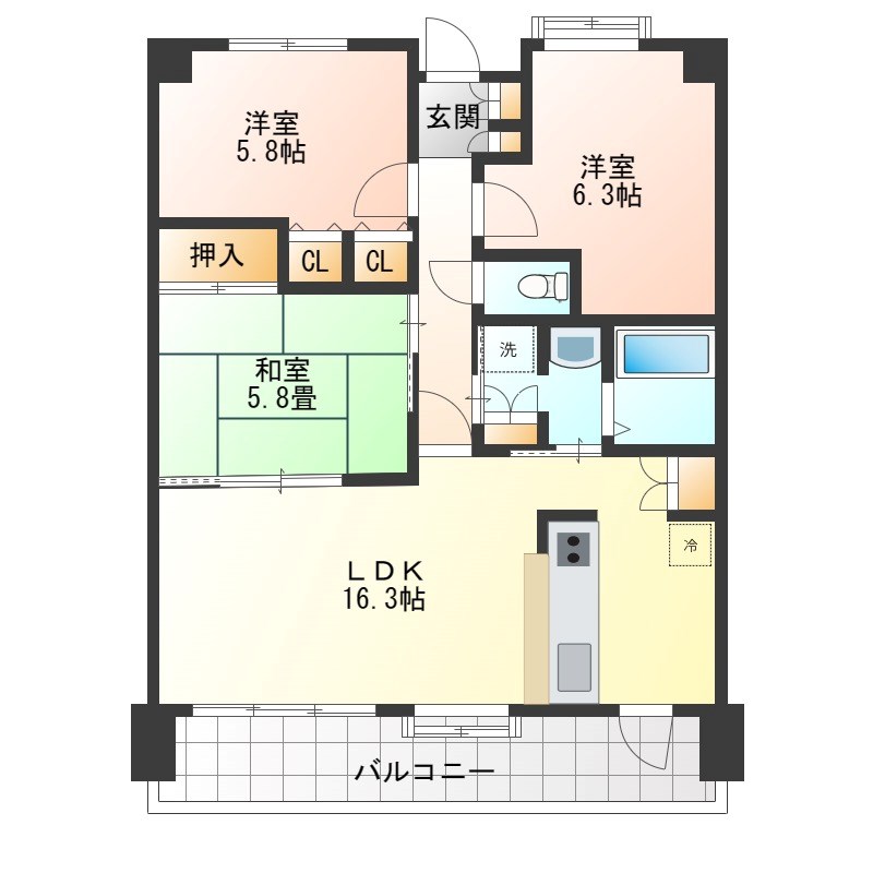 サーパス駅東通り  間取り図