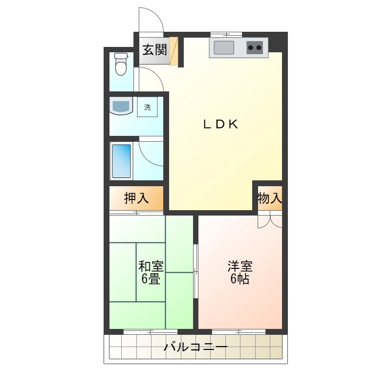 パールハイツ 306号室 間取り