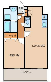 リバーサイド天神 1002号室 間取り