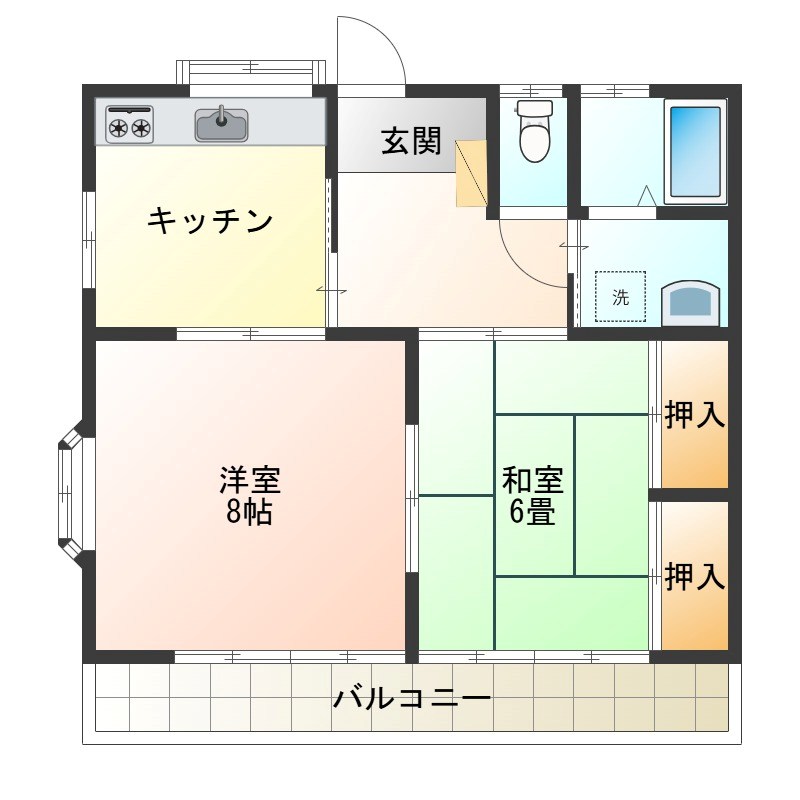 メゾンリブラン Ａ102号室 間取り