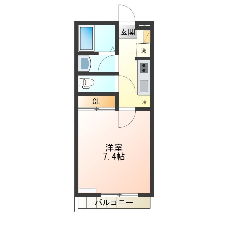ウエストハイムつくば 105号室 間取り