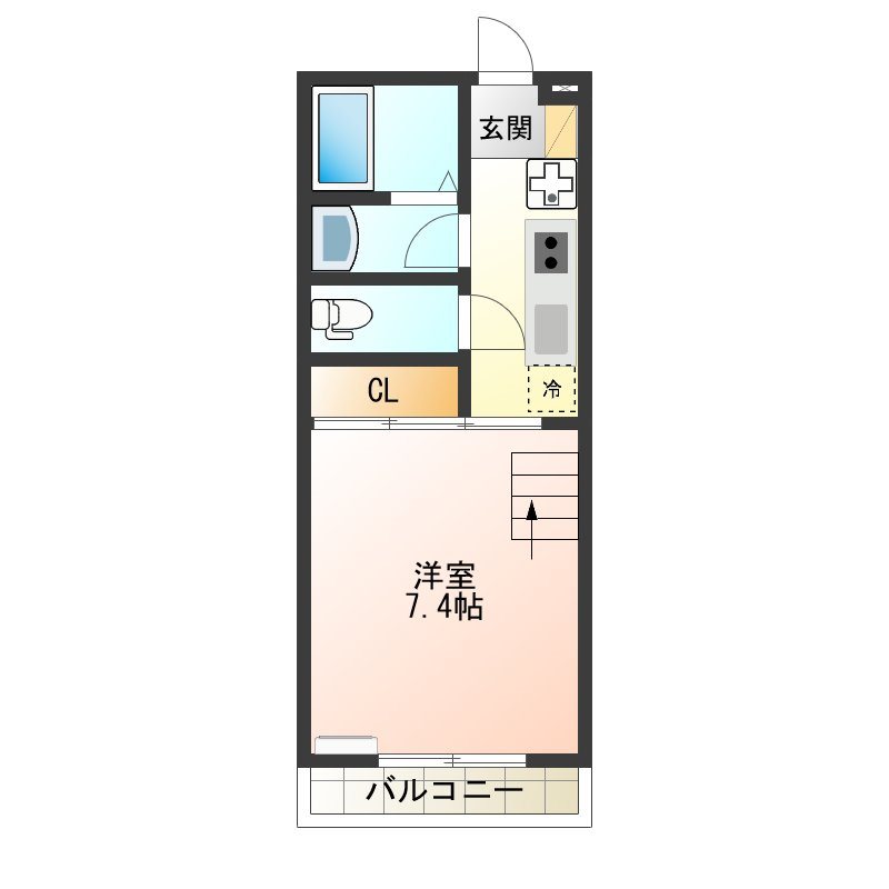 ウエストハイムつくば 103号室 間取り