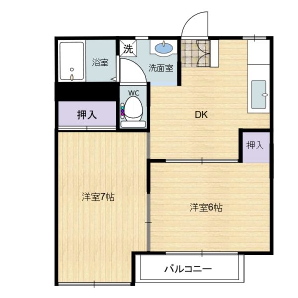 JOYコーポ 202号室 間取り