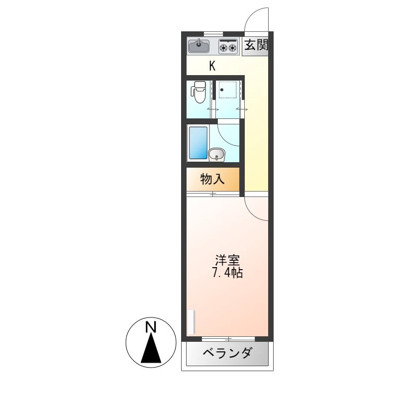 ACTY大曽 203号室 間取り