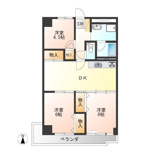 泉ケ丘ハイツ 108号室 間取り