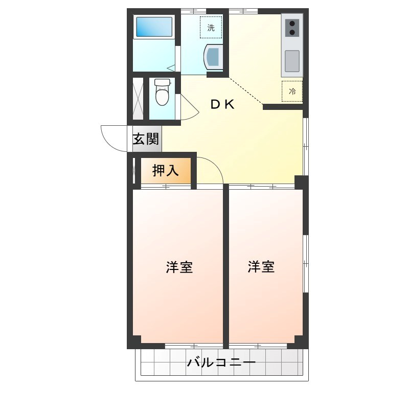 メゾン・ド・ナマイ 101号室 間取り