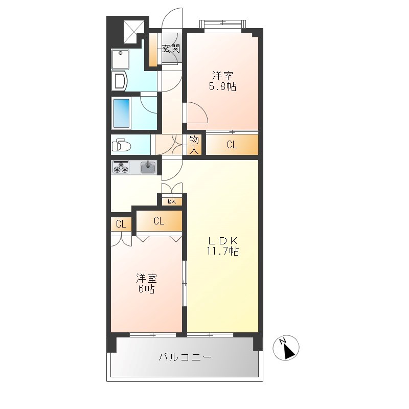ザ・ミレニアムタワー 402号室 間取り