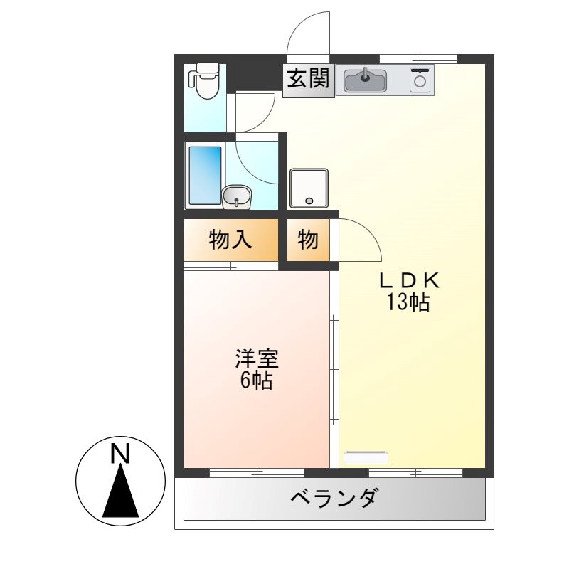 宇都宮アパートメント 202号室 間取り