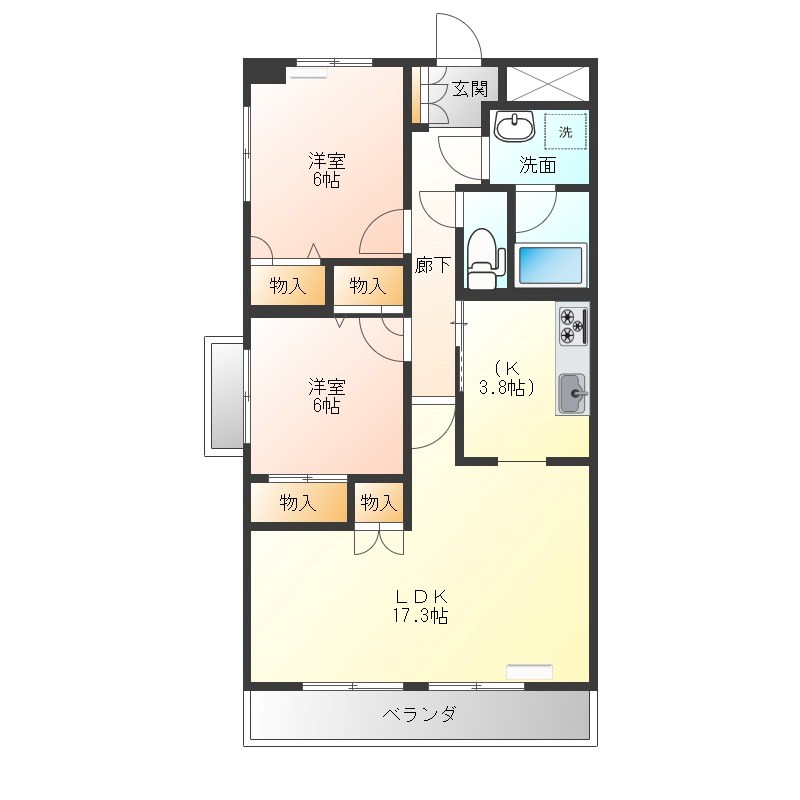 ネオニシキ 605号室 間取り