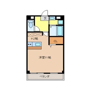 ベリーコート 606号室 間取り