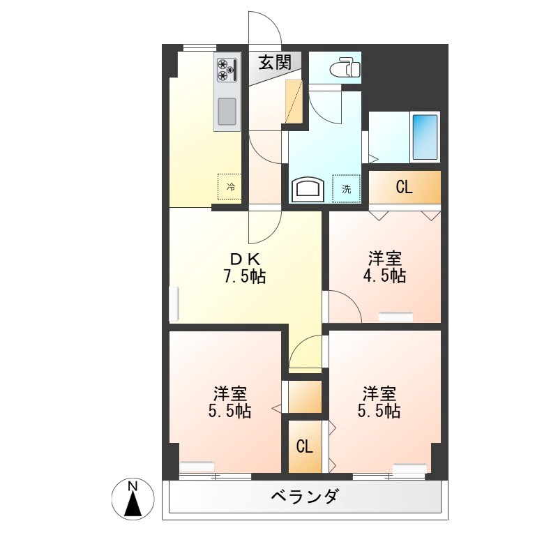 ひがしレジデンス 間取り図