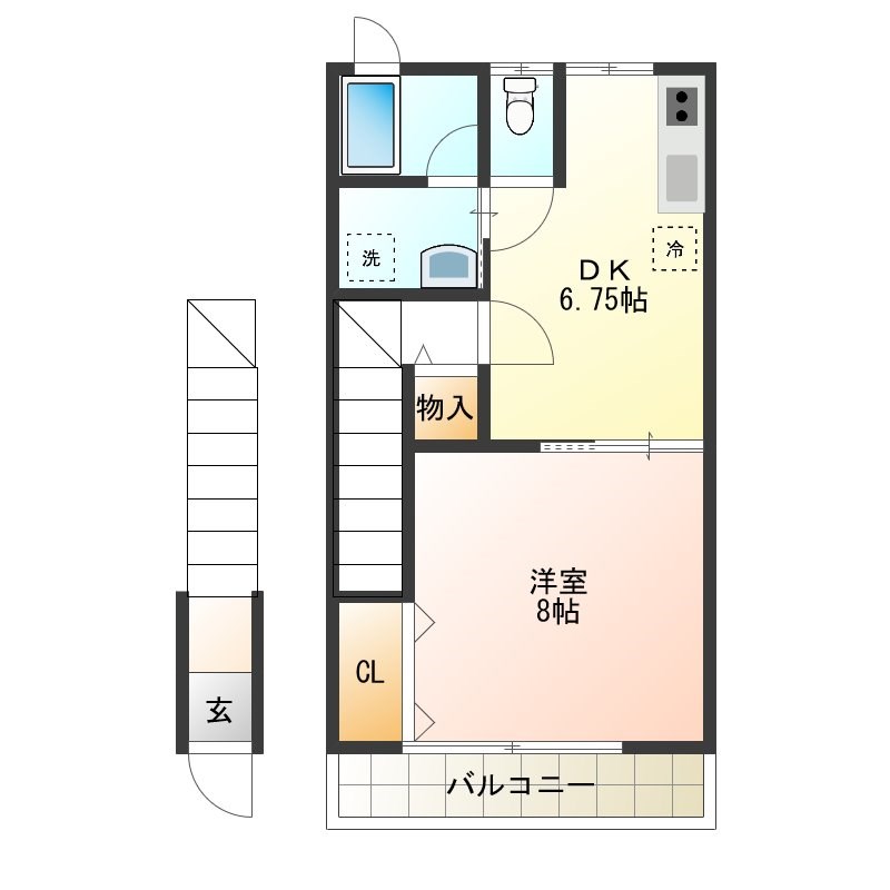 セントポール 203号室 間取り