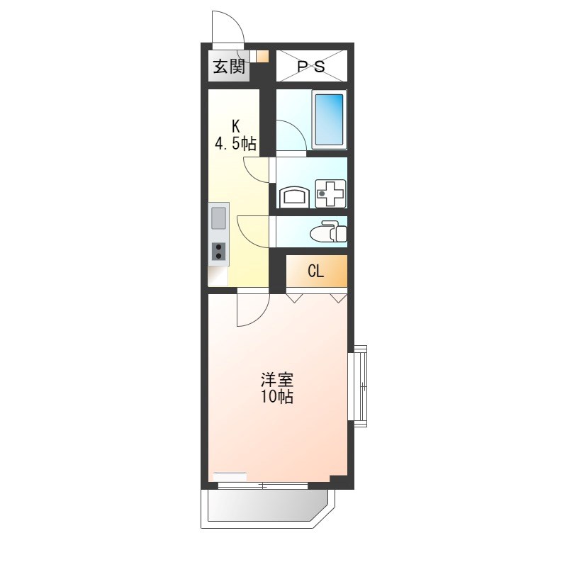 ロイヤル金信Ⅳ 601号室 間取り