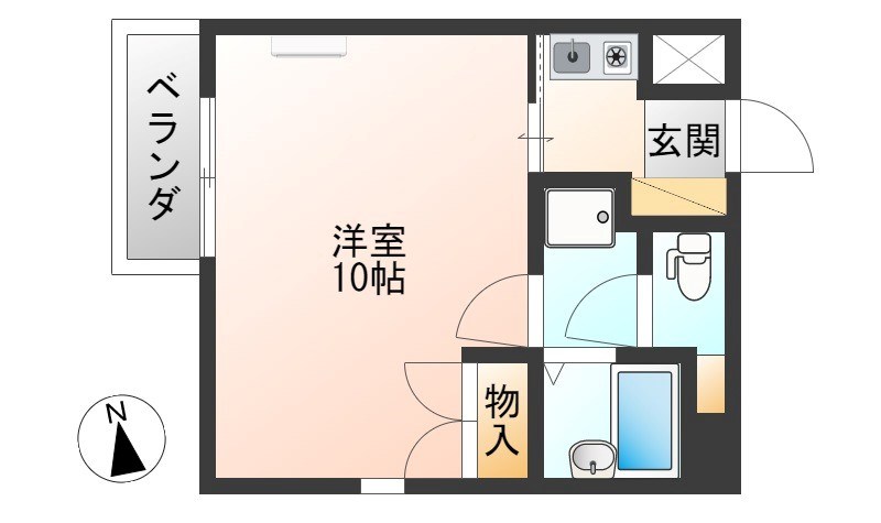 大通りハイツ 間取り図