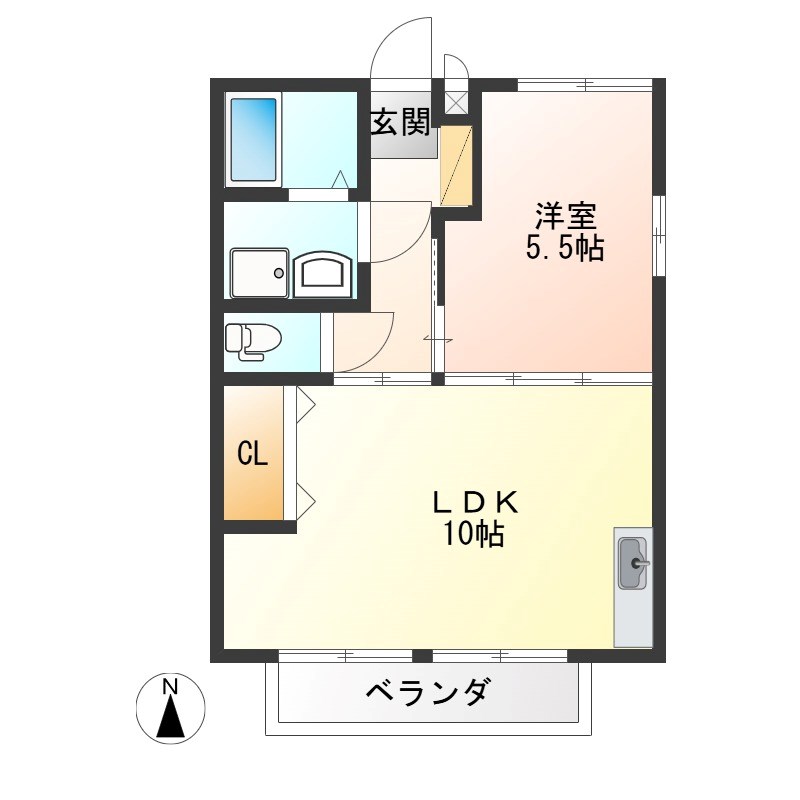 ソレアードA（平出町） 間取り図