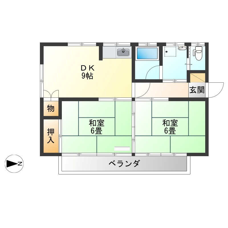 第二橋本マンション 201号室 間取り