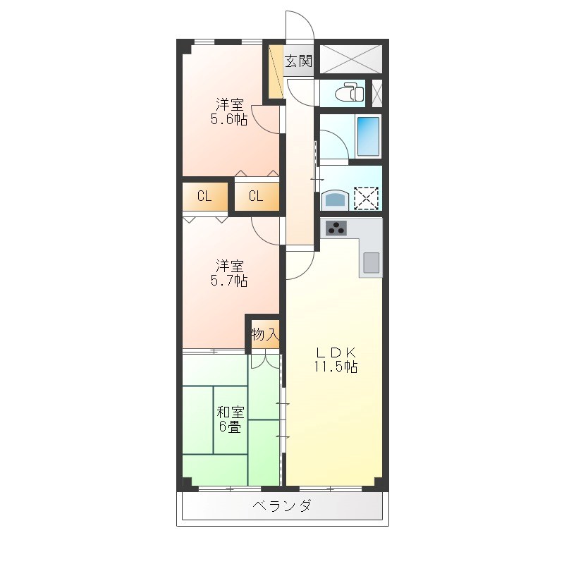 ケルムスコットコート 502号室 間取り