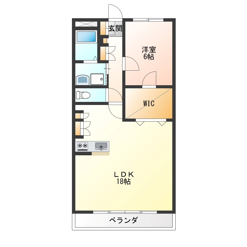 アロマテラス 308号室 間取り