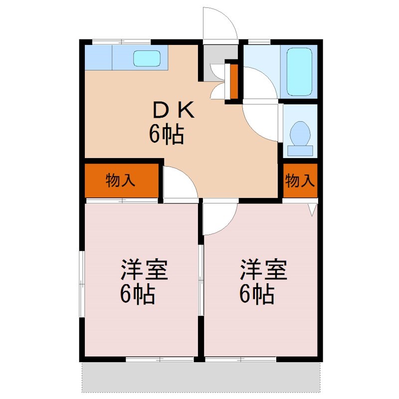 とちの木ハウス Ｂ103号室 間取り