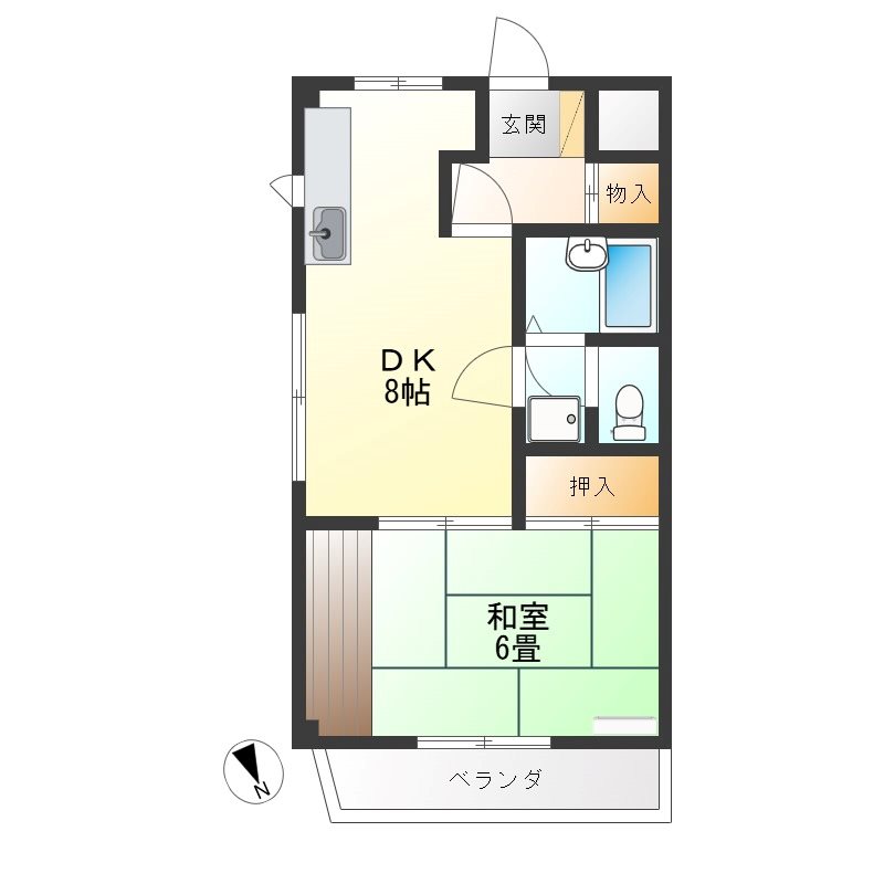 レジデンス滝の原 302号室 間取り