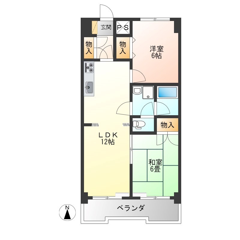 ブランルージュ元今泉 407号室 間取り