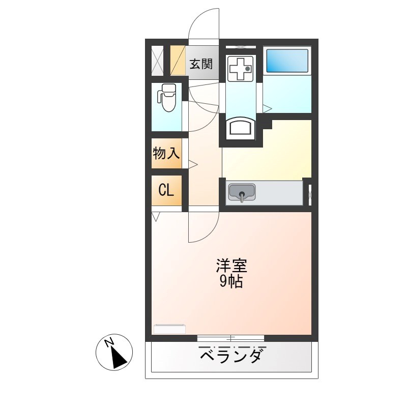 サンファースト 302号室 間取り