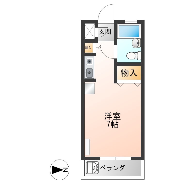 タカクコーポ 205号室 間取り