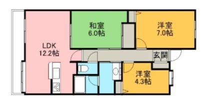 ナイスステージ宇都宮壱番館 407号室 間取り