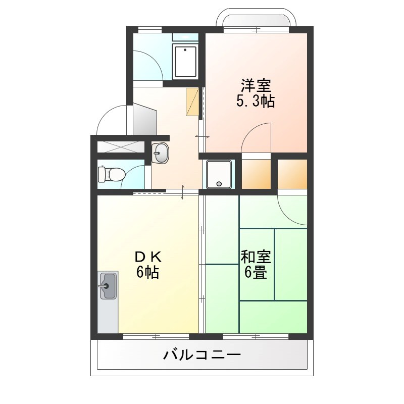 エトワール今泉 202号室 間取り