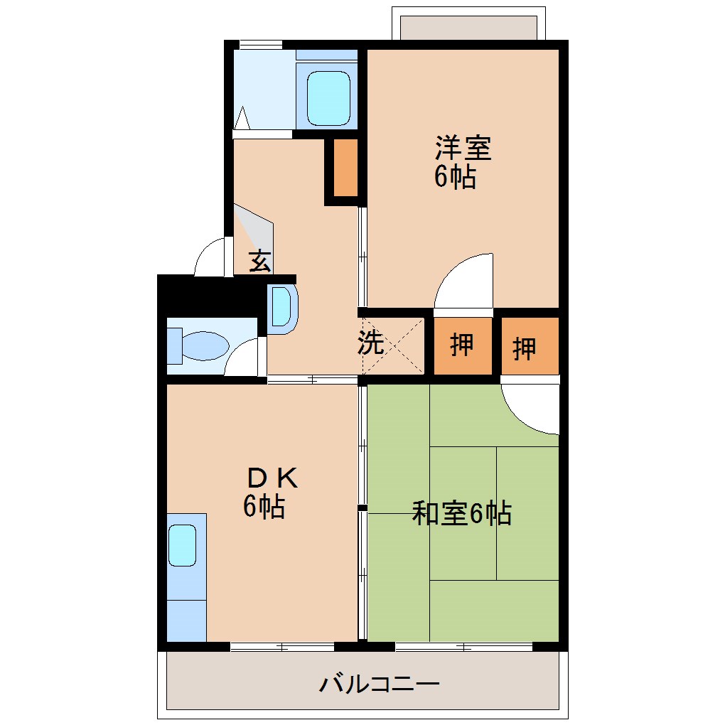 エトワール今泉 202号室 間取り